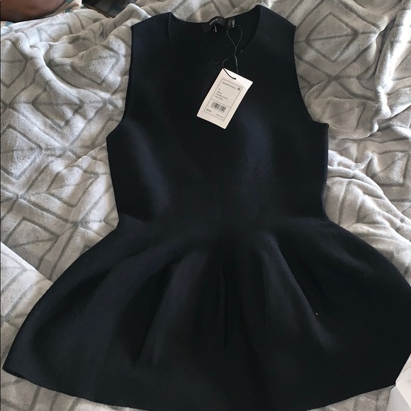 Theory Tops - Theory Black Shaped Shell Shirt